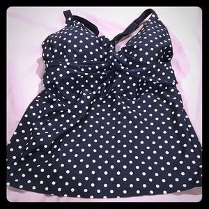 Retro polka dot swim top /tankini